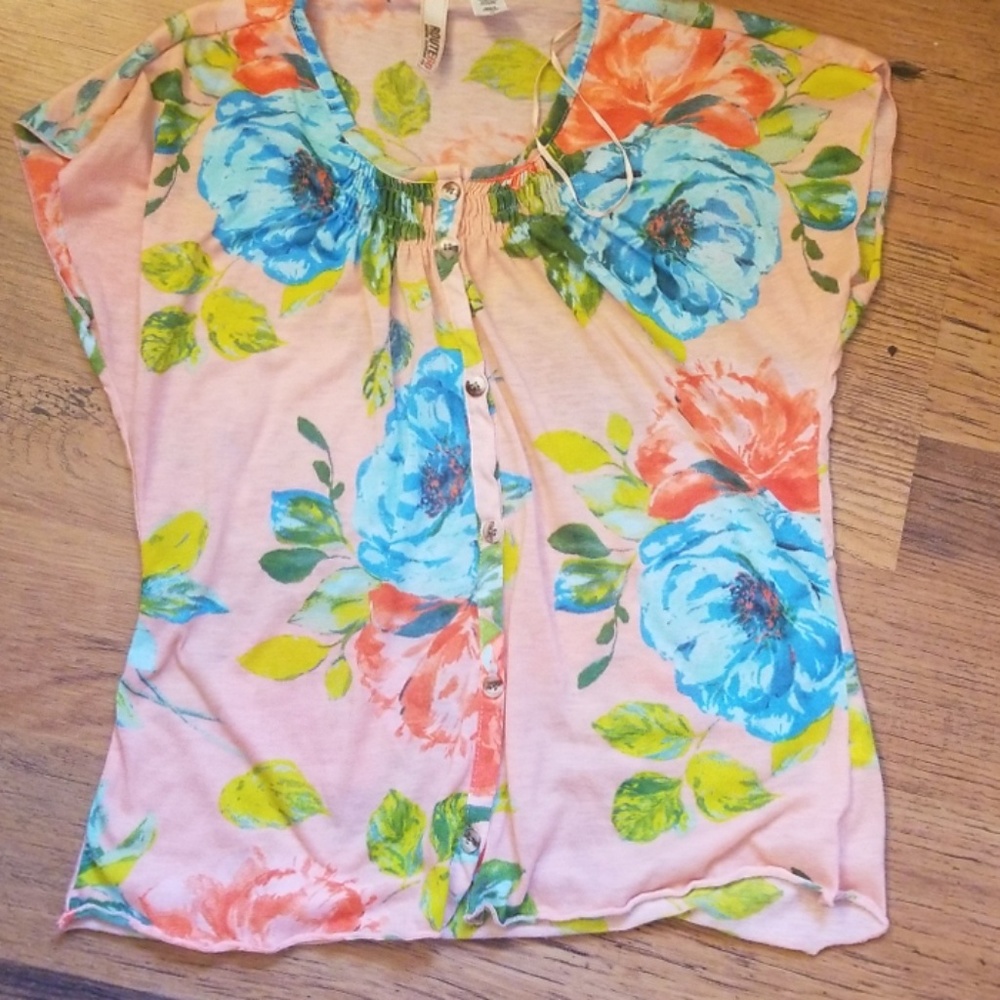 Floral button up shirt